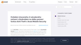 
                            2. Ovládání ztraceného či ukradeného zařízení s ... - Avast Support