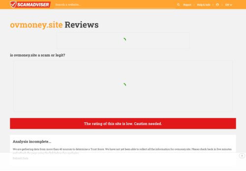 
                            12. ovmoney.site Reviews| Scam check for ovmoney.site | is ...