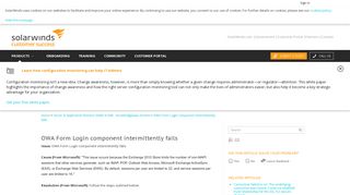 
                            11. OWA Form Login component intermittently fails - SolarWinds ...