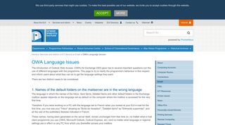 
                            5. OWA Language Issues • European University Institute