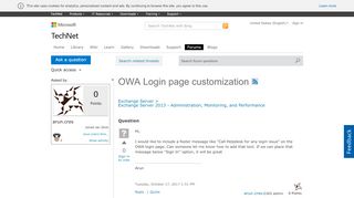 
                            2. OWA Login page customization - Microsoft