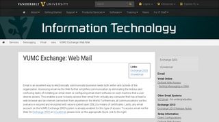
                            7. owa | Vmail | Messaging | Services | Vanderbilt IT | Vanderbilt University