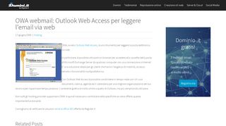 
                            7. OWA webmail: Outlook Web Access per leggere l'email via web - Domini
