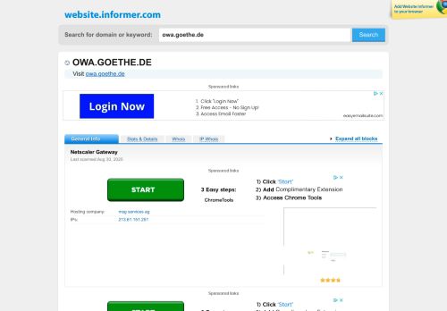 
                            5. owa.goethe.de at WI. Netscaler Gateway - Website Informer