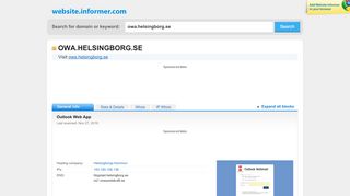 
                            4. owa.helsingborg.se at WI. Outlook Web App - Website Informer