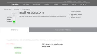 
                            10. owa.motherson.com - Domain - McAfee Labs Threat Center