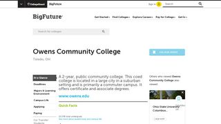 
                            12. Owens Community College - College Search - The College Board