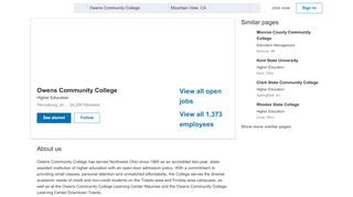 
                            7. Owens Community College | LinkedIn