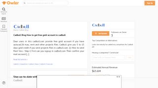 
                            13. Owler Reports - Cadbull Blog How to get free gold account in cadbull