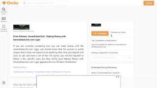
                            9. Owler Reports - Press Release: SevenDollarClick : Making Money ...