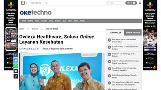 
                            4. Owlexa Healthcare, Solusi Online Layanan Kesehatan : Okezone techno