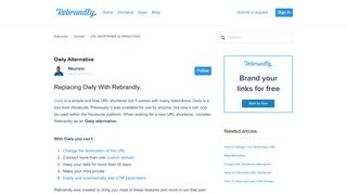 
                            7. Owly Alternative – Rebrandly