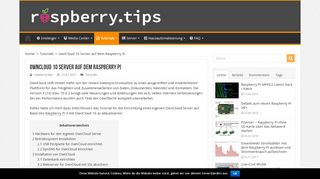 
                            8. ownCloud 10 Server auf dem Raspberry Pi • raspberry.tips