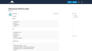 
                            2. Owncloud 10.0.0 is slow - Server - ownCloud Central