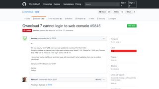 
                            9. Owncloud 7 cannot login to web console · Issue #9845 · owncloud ...