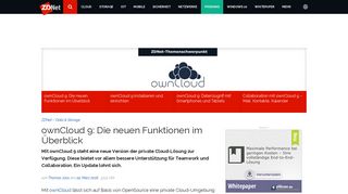 
                            11. ownCloud 9: Die neuen Funktionen im Überblick | ZDNet.de