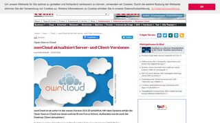
                            12. ownCloud aktualisiert Server- und Client-Versionen - com! professional