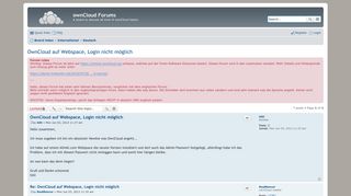 
                            2. OwnCloud auf Webspace, Login nicht möglich - ownCloud Forums