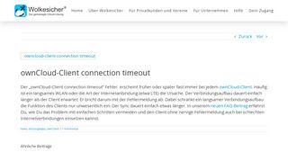 
                            9. ownCloud-Client connection timeout - Wolkesicher