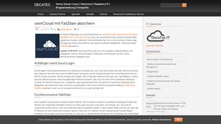
                            7. ownCloud mit Fail2ban absichern » DecaTec