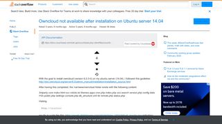 
                            11. Owncloud not available after installation on Ubuntu server 14.04 ...