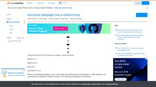 
                            9. owncloud webpage has a redirect loop - Stack Overflow