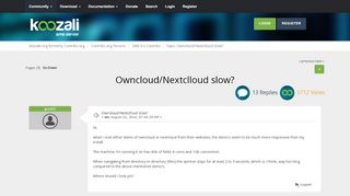 
                            12. Owncloud/Nextclloud slow? - Koozali.org formerly Contribs.org ...