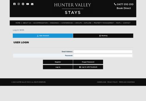 
                            9. Owner Login - Hunter Valley Stays