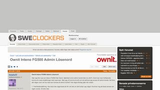 
                            9. Ownit Inteno FG500 Admin Lösenord - Nätverk och uppkoppling ...