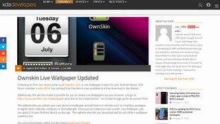 
                            4. Ownskin Live Wallpaper Updated - XDA Developers