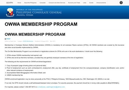 
                            5. OWWA Membership Program