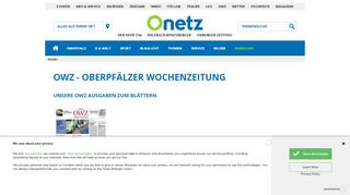 
                            8. OWZ - Oberpfälzer Wochenzeitung - Oberpfalzmedien - - Onetz