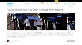 
                            11. OX email: how to activate your free domain email. - EuroDNS