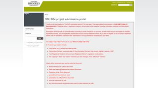 
                            5. Oxford Brookes Business School - OBU BSc project submissions portal