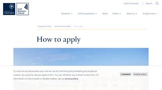
                            4. Oxford Executive MBA | How to apply | Oxford Saïd
