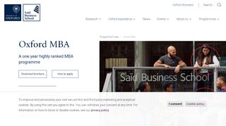 
                            1. Oxford MBA | Saïd Business School