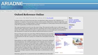 
                            13. Oxford Reference Online - Ariadne