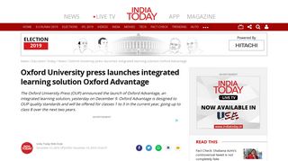 
                            7. Oxford University press launches integrated learning solution Oxford ...
