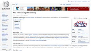 
                            12. Oxi Fresh Carpet Cleaning - Wikipedia