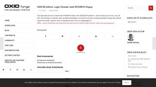 
                            6. OXID EE Admin: Login-Fenster statt WYSIWYG-Popup • OXIDforge