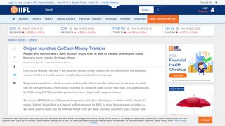 
                            12. Oxigen launches OxiCash Money Transfer - IndiaInfoline