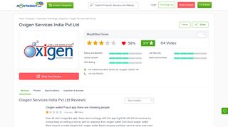 
                            10. OXIGEN SERVICES INDIA PVT LTD Reviews, Employee Reviews ...