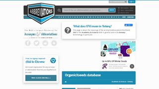 
                            8. OXS - OrganicXseeds database - Abbreviations.com