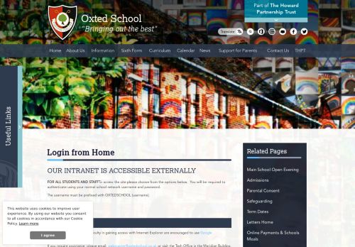 
                            3. Oxted School - Login from Home