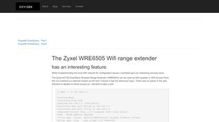 
                            12. Oxy-Gen Blog - ZYXEL WRE6505 WIFI Range Extender