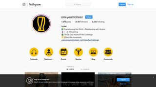 
                            6. OYNB (@oneyearnobeer) • Instagram photos and videos
