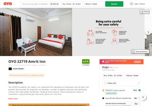 
                            7. OYO 22719 Amrit Inn Lucknow - Lucknow Hotel Reviews, Photos ...