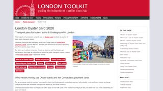 
                            11. Oyster Card London Transport Pass Explained With Fares For 2019