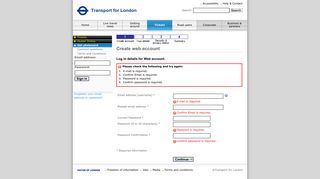 
                            4. Oyster photocard web account log in details | Transport for London