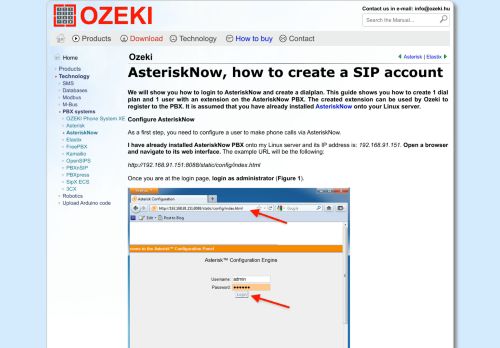 
                            10. Ozeki - How to create a SIP account in AsteriskNow